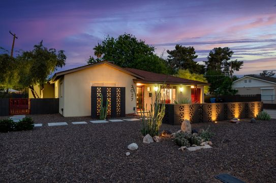 Phoenix, AZ home at night
