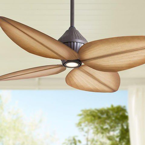 A ceiling fan with a light
