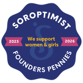 Dark blue Soroptimist badge with 