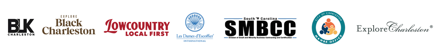 Row of organization logos on a white banner, including Lowcountry, SMBCC, and other partner marks