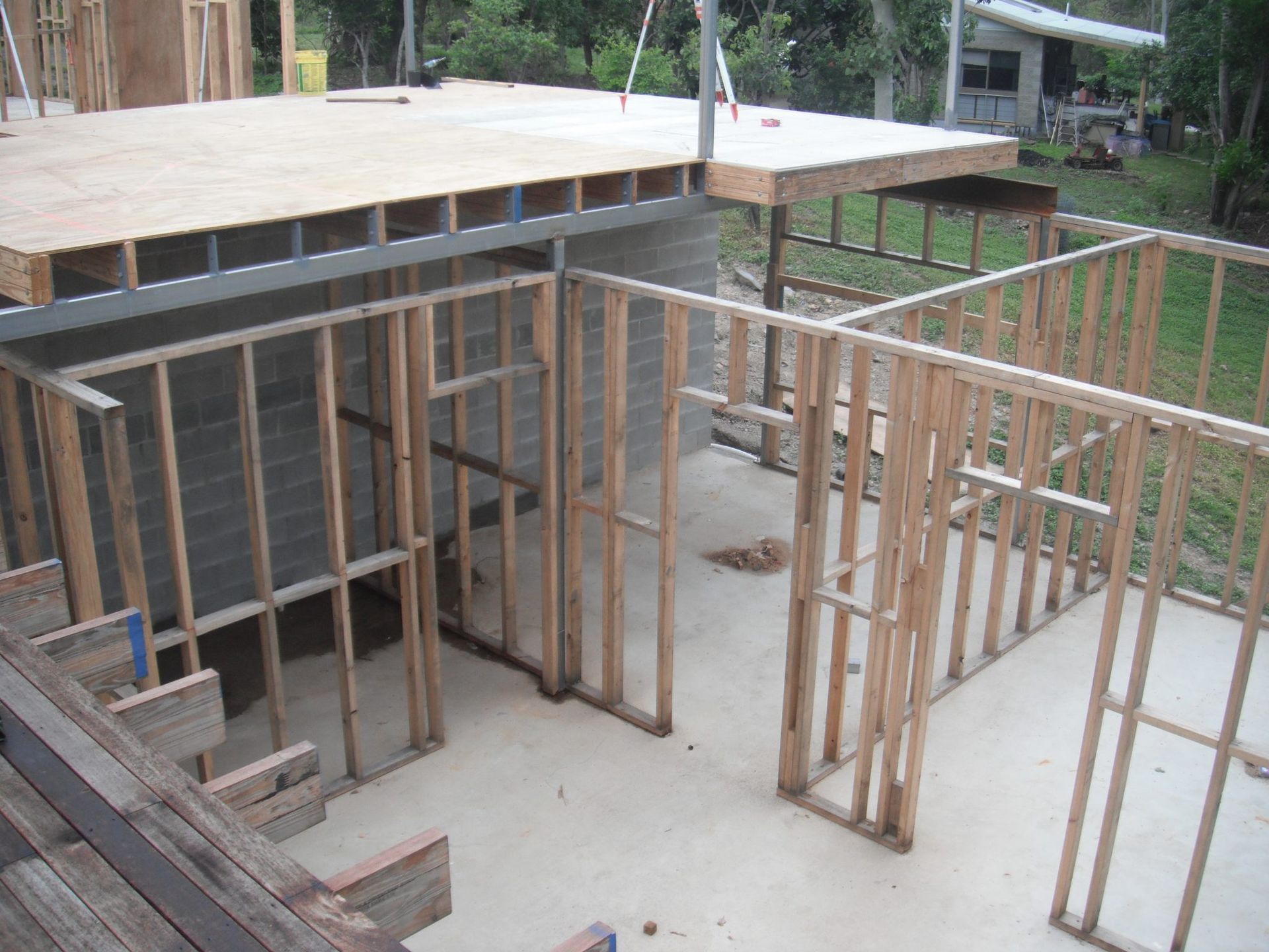A House That is Being Built With Wooden Frames — Shane Firmin Carpentry Pty Ltd In Mount St John, QLD