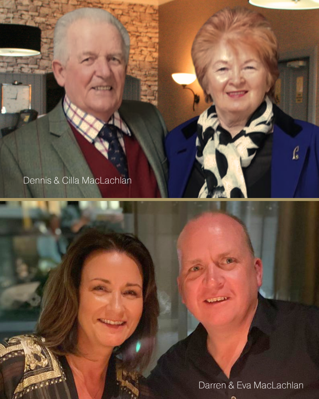 Photo of previous owners Dennis and Cilla Maclachlan