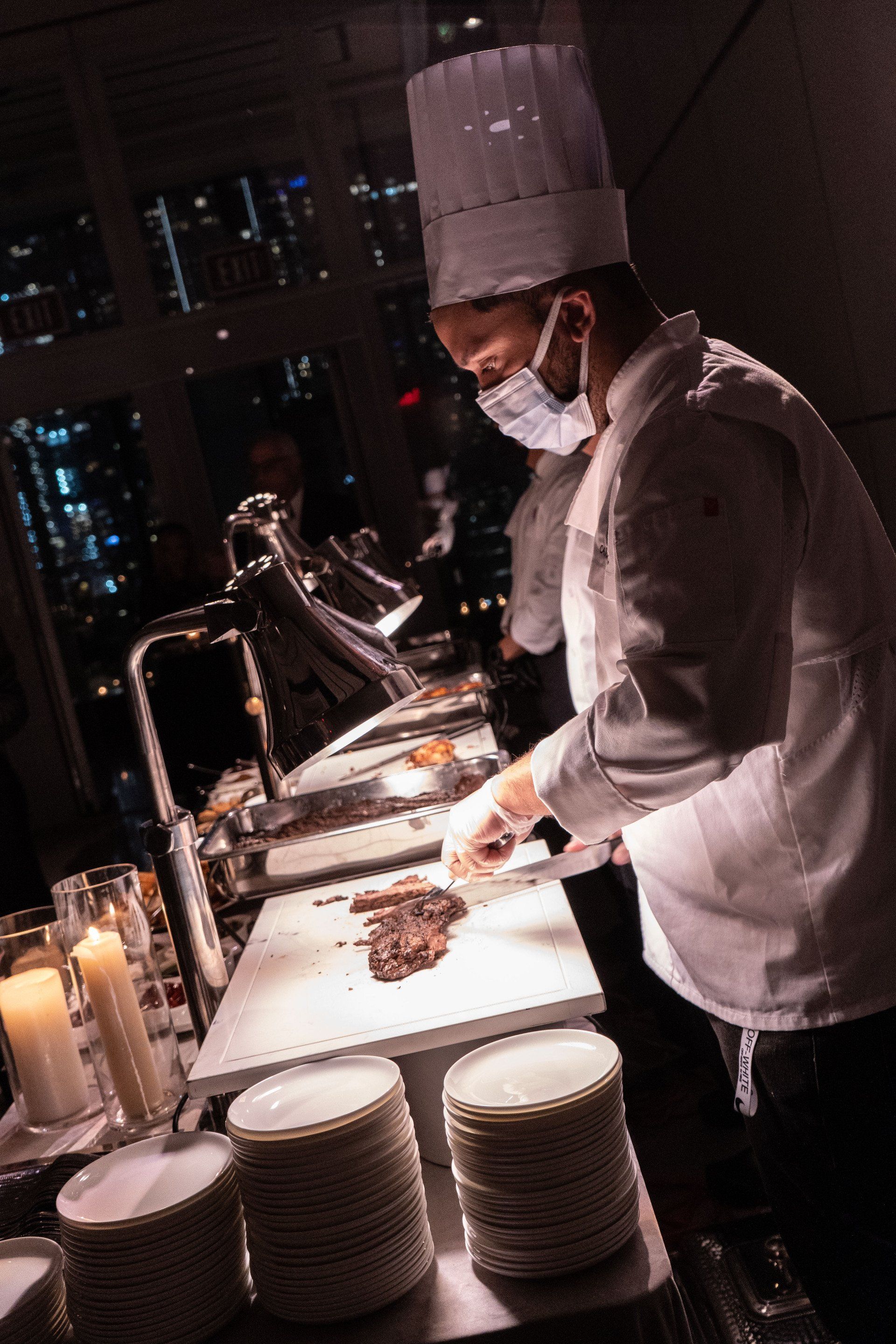 chef cooking beef