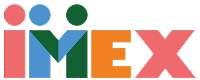 IMEX Frankfurt logo: colorful text with overlapping shapes and circles.