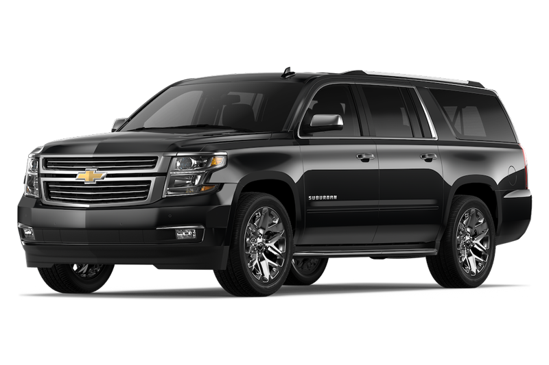 Black Chevrolet Suburban SUV.