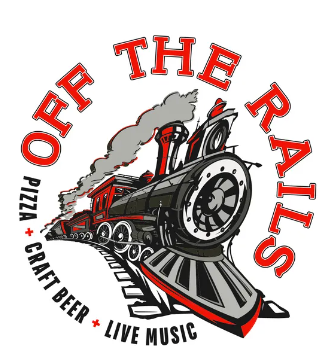 The logo for off the rails has a train on it