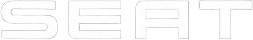 Logo “SEAT” con contorno bianco su sfondo chiaro.