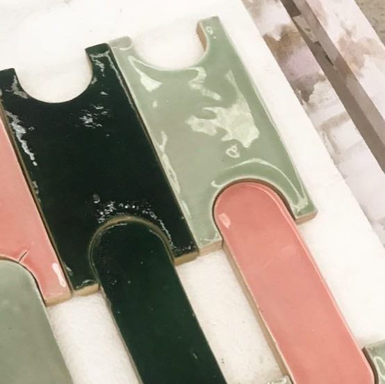 Close Up Of Pastel Pink And Green Metal Parts On A White Surface — Everyday Interiors in Helensburgh, NSW