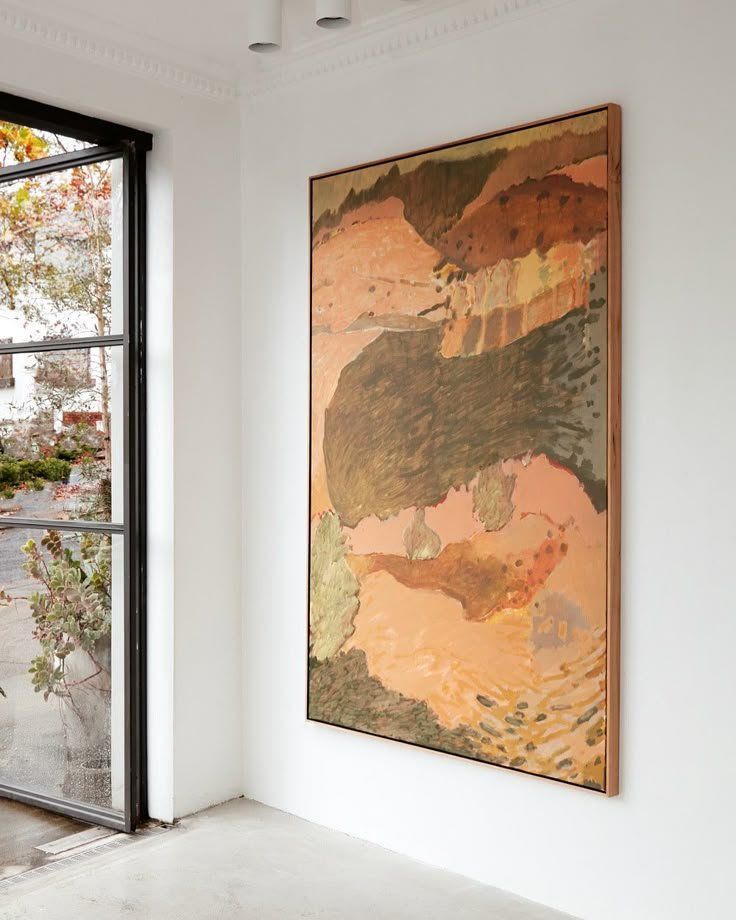 Abstract Colorful Painting On A White Gallery Wall Beside A Large Window — Everyday Interiors in Helensburgh, NSW