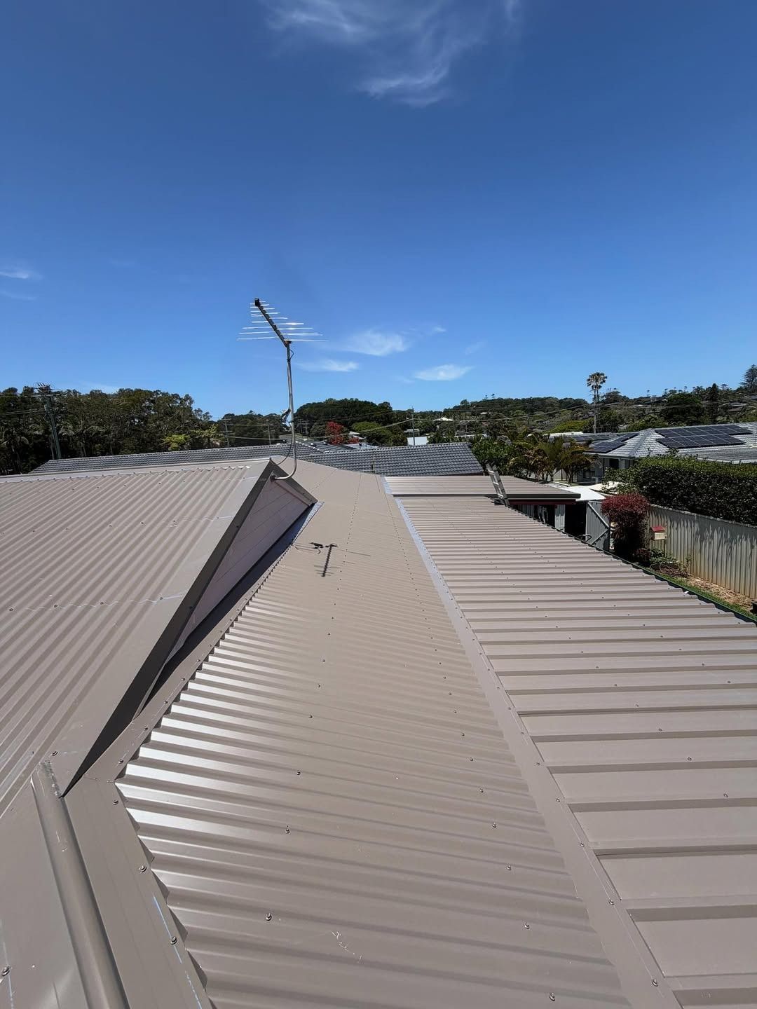 Roof Repairs Ballina Completed Metal Roof Restoration Project — Premier Roofing Solutions In Ballina, NSW
