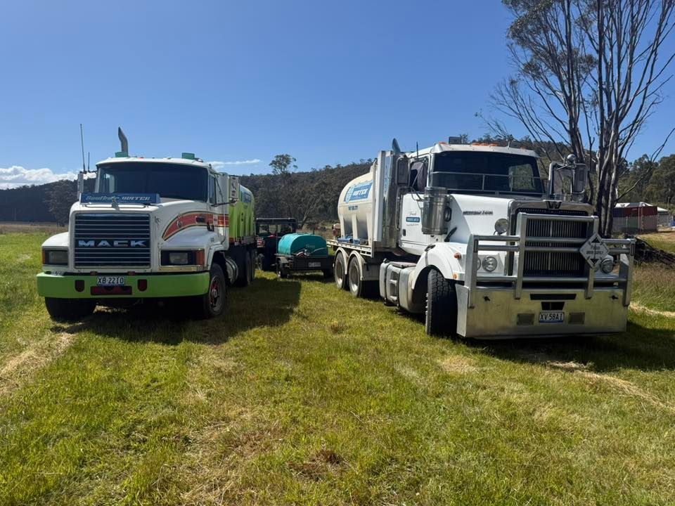 Two Large Tanker Trucks, One White and Green and One White — SOUTHAIR WATER In Mornington, TAS