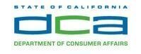 Logo of the California Department of Consumer Affairs, Logo of the California Department of Consumer Affairs: