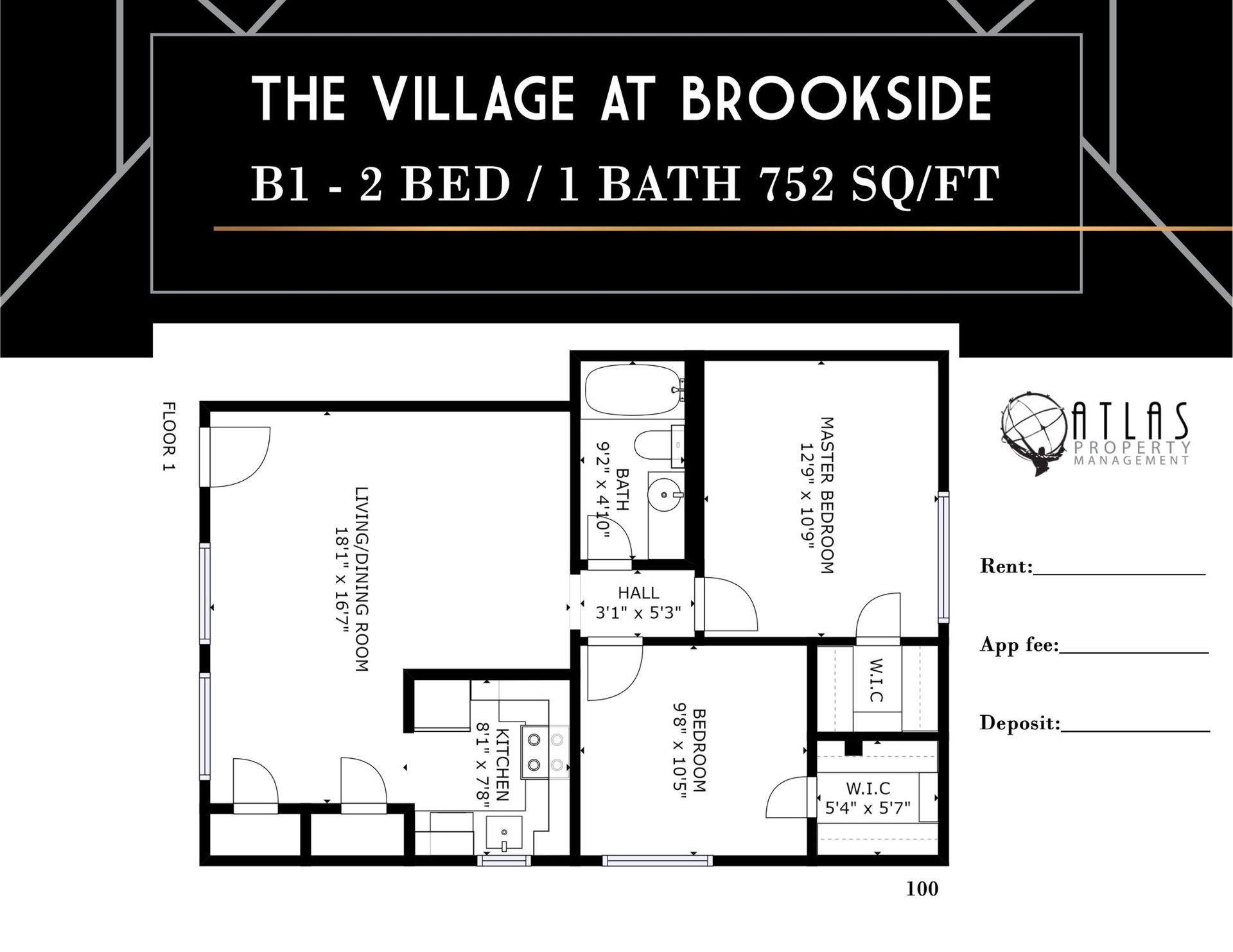 a black and white floor plan for the village at brookside