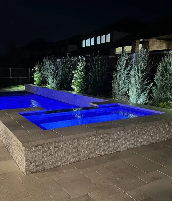 Outdoor landscape lighting installation in Argyle TX enhancing nighttime visibility and curb appeal