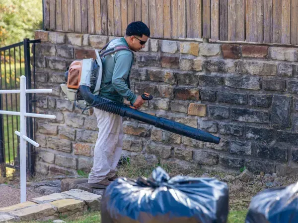 Spring yard cleanup in Argyle, TX