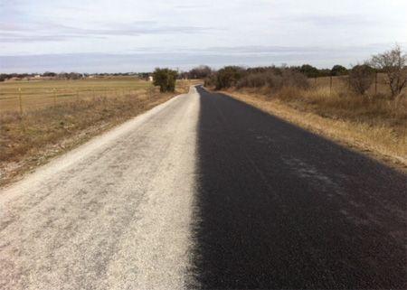 Heatless Tac oil applied on road