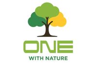 One With Nature Tree Service & Landscaping logo with green tree and black text
