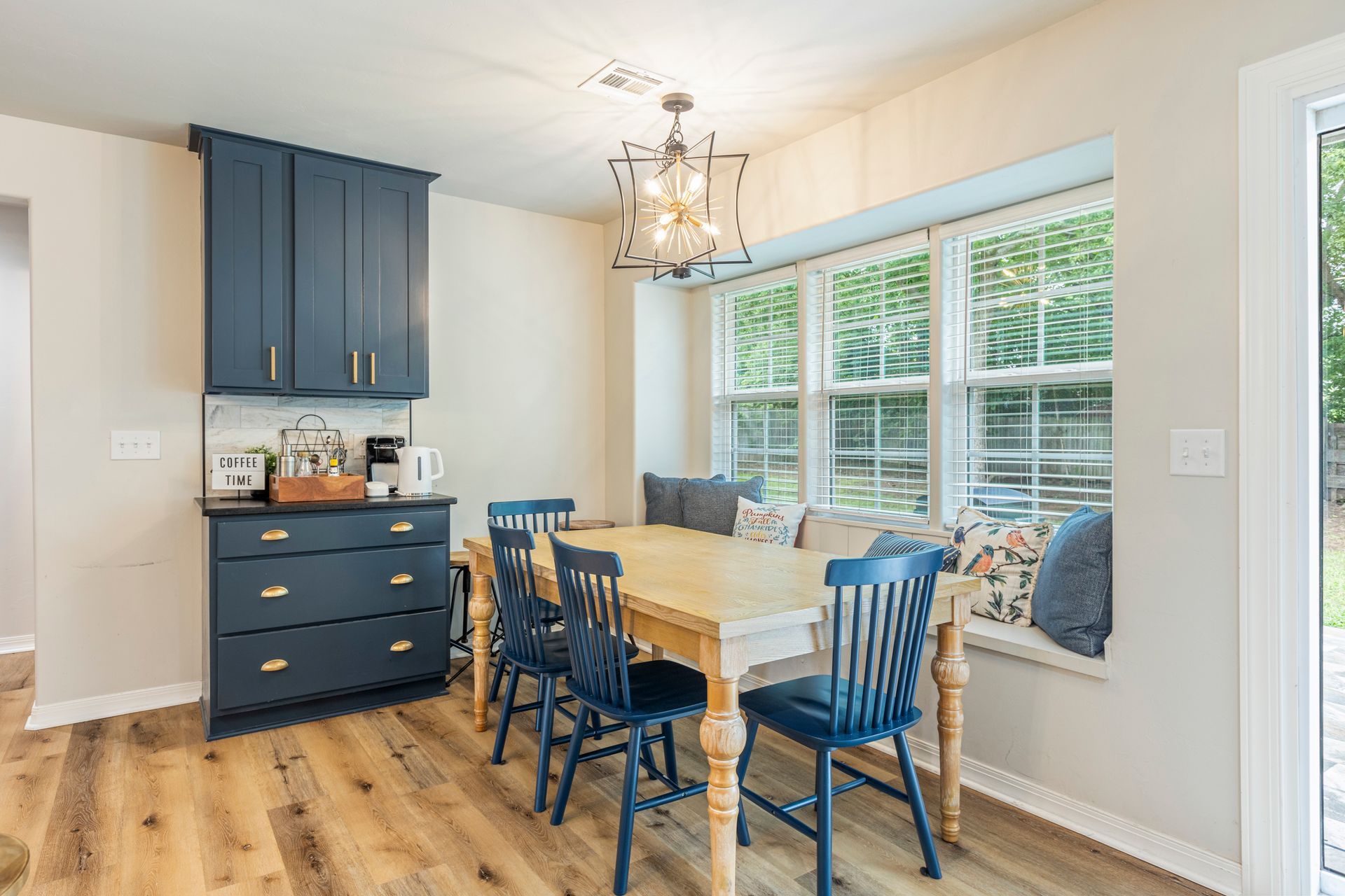 A breakfast nook.