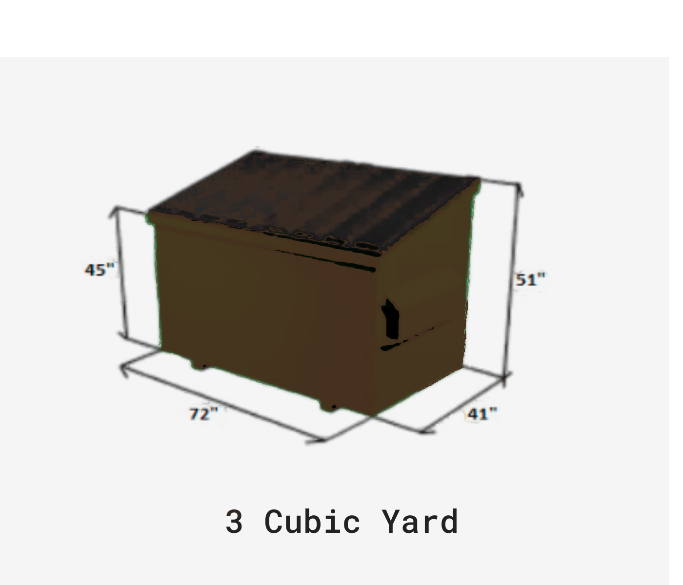 3 Cubic Yard Dumpster — Syracuse, NY — Chuck It LLC