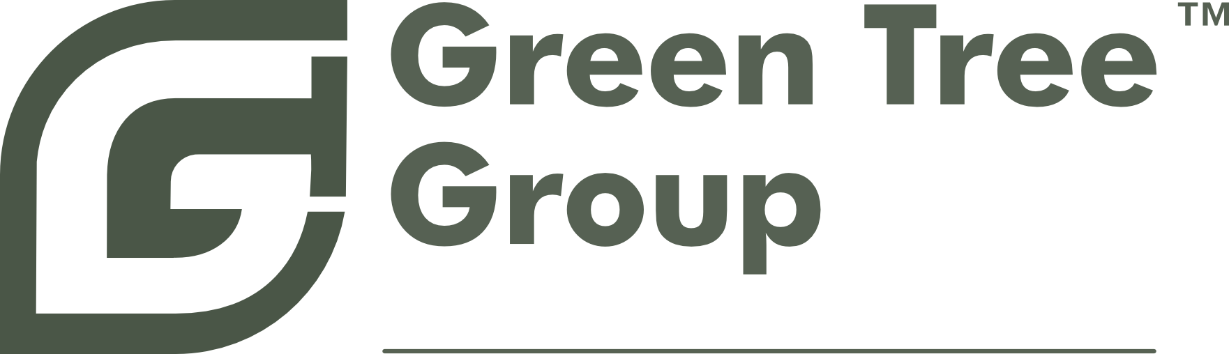 Logo for Green Tree Group. It has a stylized 