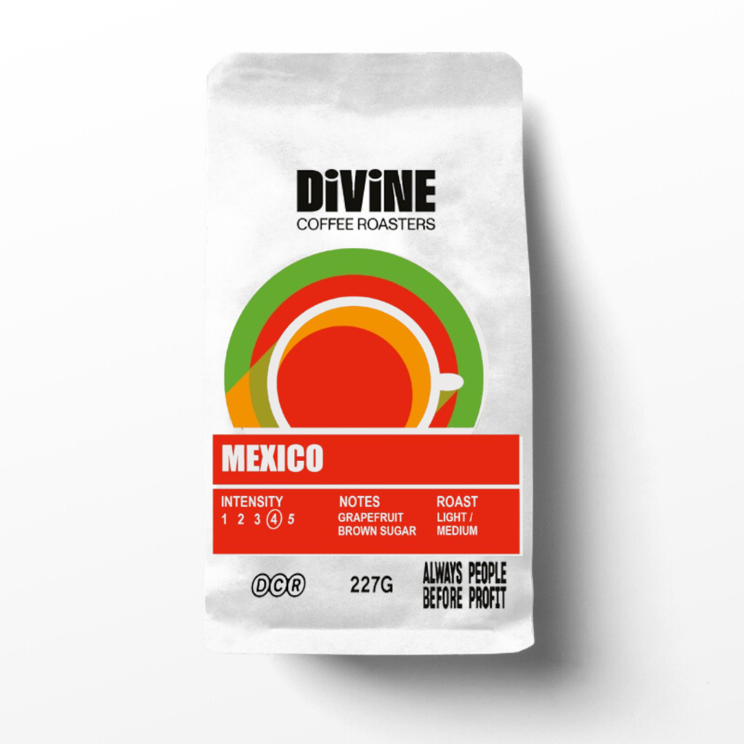 Divine Coffee Roasters: Our Mexico Finca Monte Azul is a washed arabica coffee grown in the Huatusco region in a Veracruz; one of the three main quality coffee growing regions in Mexico.
The coffees here grows at altitudes of 1600-1800 metres above sea level, amongst various small producers within the mountains. The harvested coffee cherries are meticulously hand picked for quality, washed and then fermented for 72 hours, helping to develop the coffee's bold and flavour-rich cup.
Veracruz was at the very start of the coffee plant’s arrival into Mexico and mainland America in the 18th century. It has remained a revered coffee growing state over centuries, and has 10-20 regions within spanning north to south, which can successfully contribute to the country's export of high quality coffee.
We have roasted this coffee to a light/medium roast profile, accentuating it's natural citrus acidity and vibrancy, whilst developing its rich dark brown sugar body! A great all-rounder coffee to enjoy as both filter or espresso brewing methods. Pair it with milk for a real sweet hit!