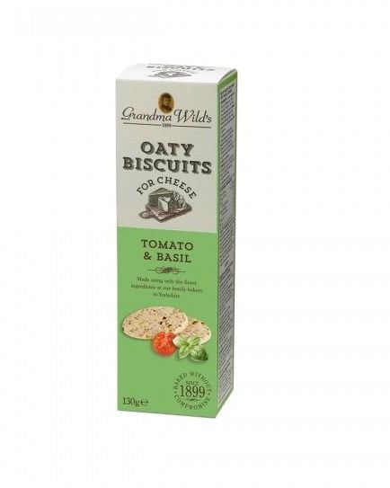 Grandma Wild's Oaty Biscuits for Cheese -  Tomato and Basil 