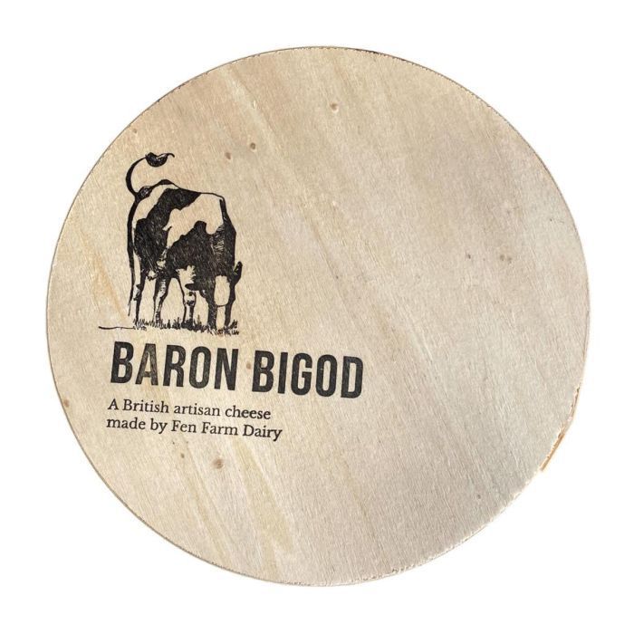 A creamy, white bloomy-rind cheese handmade on the farm by Jonny and the team, from our own Montbeliarde cows milk. It has a smooth silky texture and a golden curd, with long lasting warm earth, farmyard and mushroom flavours.
It is the only traditional Brie-de-Meaux style cheese produced in the UK. Not suitable for vegetarians.