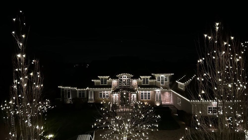 exterior professional Christmas lighting