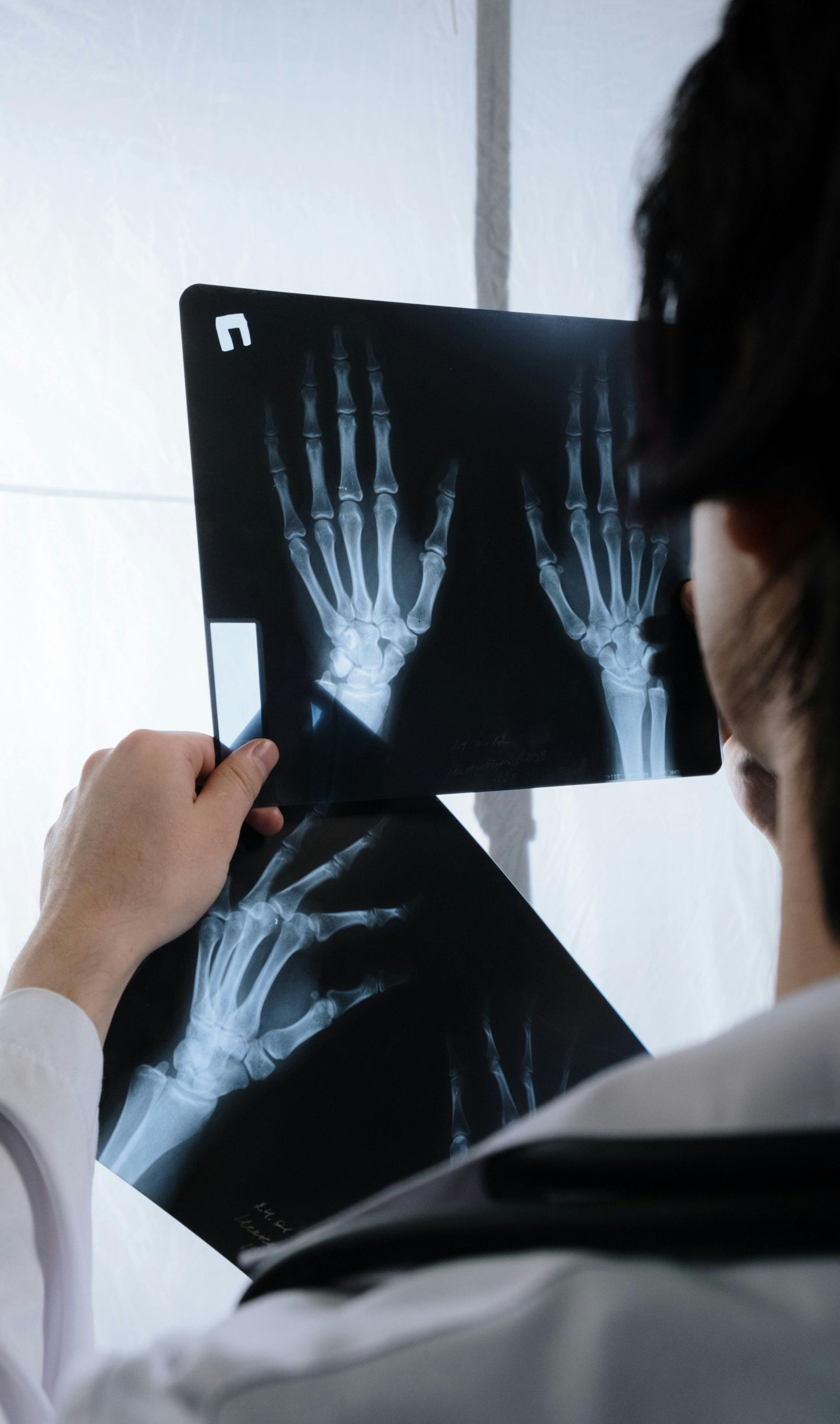 doctor looking at an xray