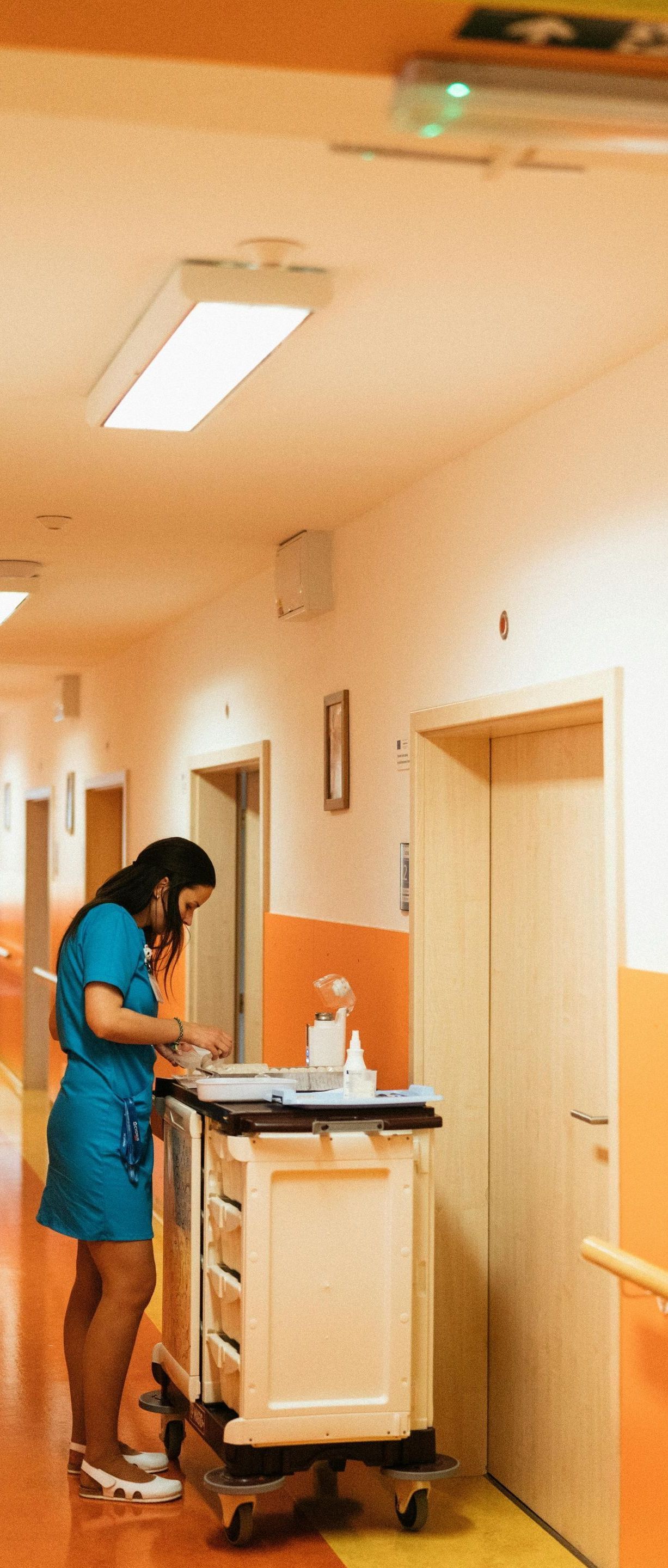 woman working in hospital