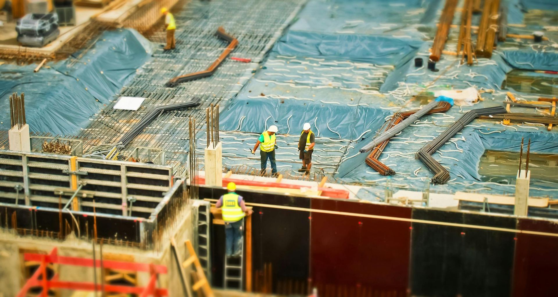 workers at construction site