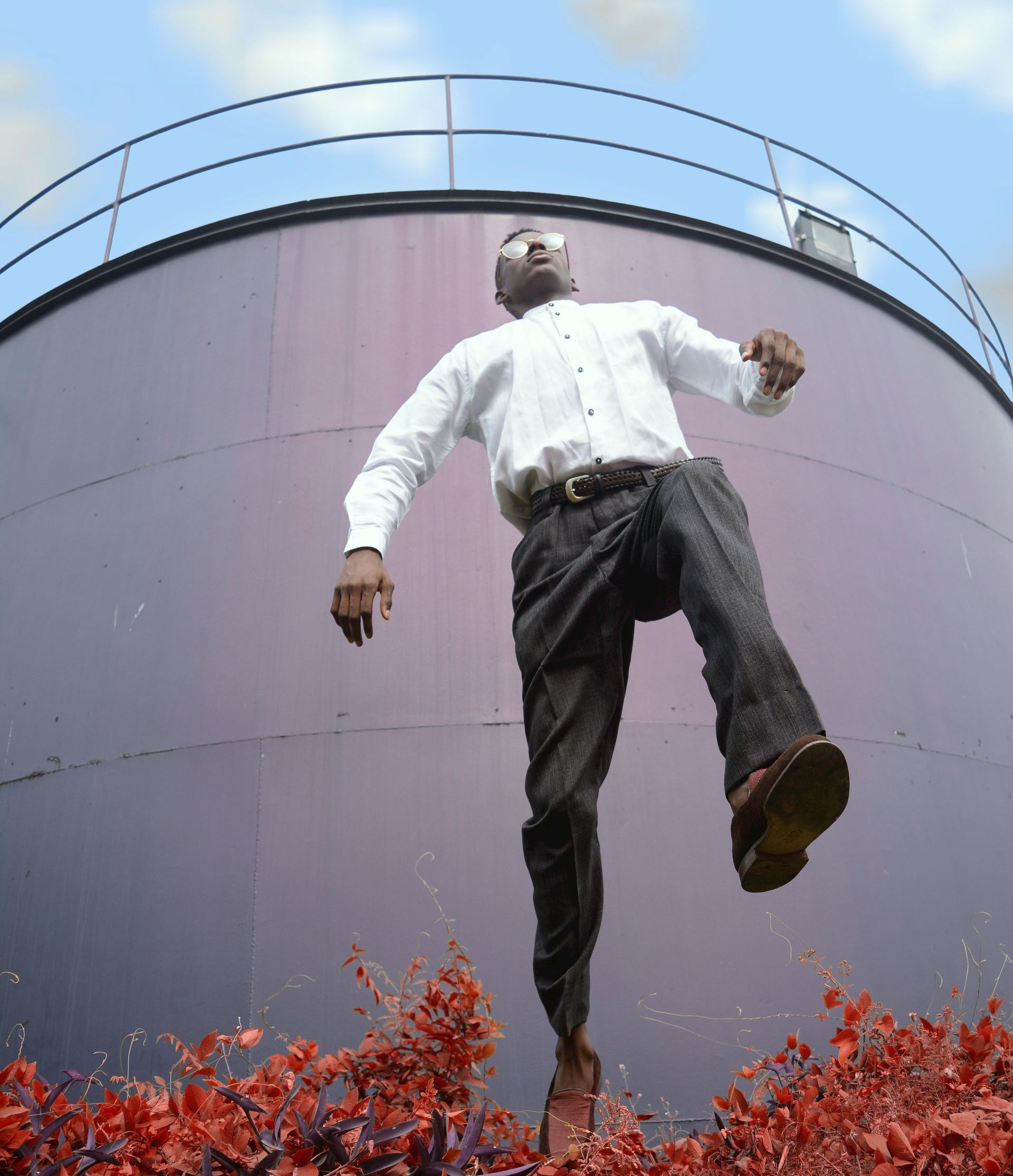 man falling