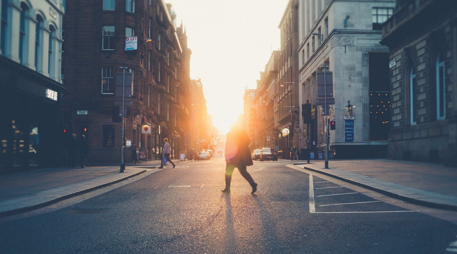 person at a crosswalk
