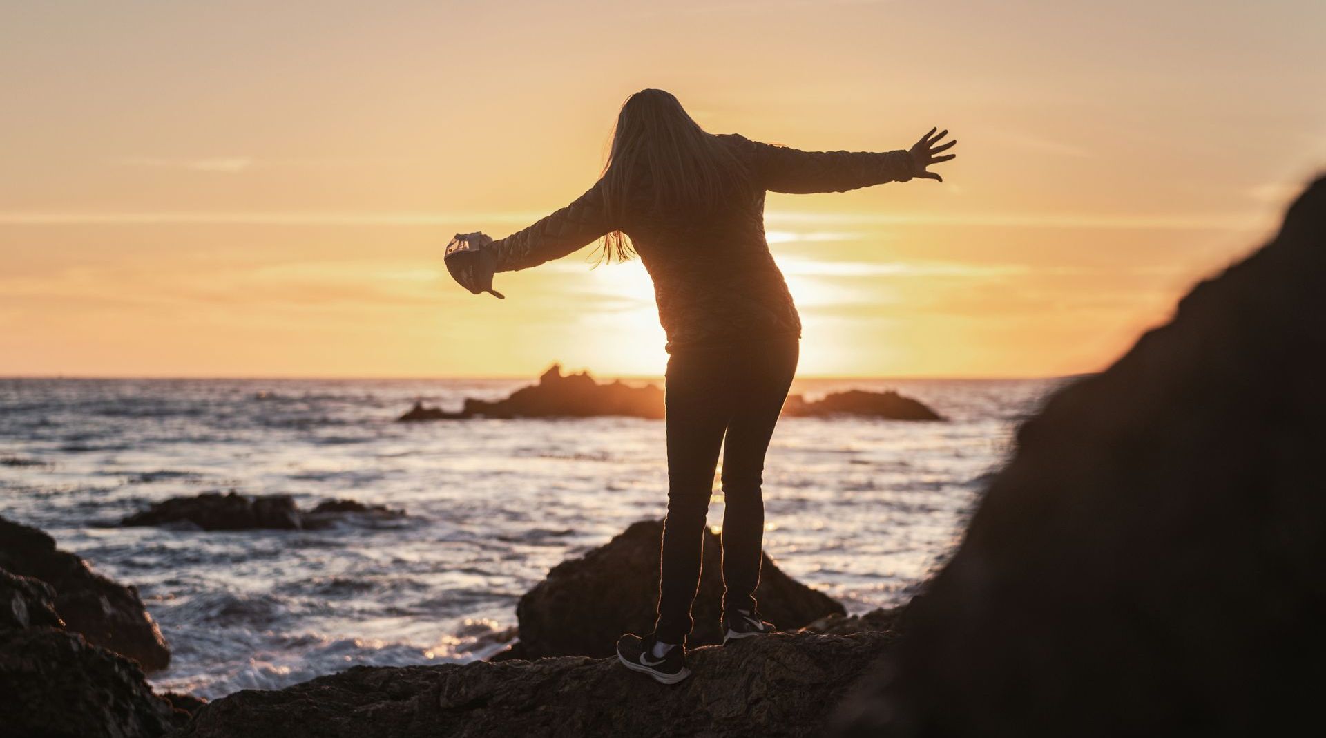 person at the sea