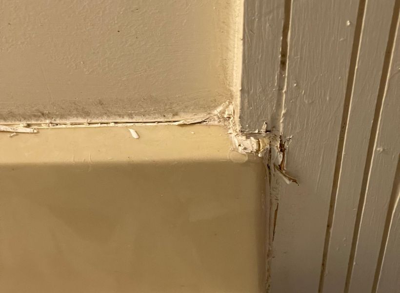 bathroom damage