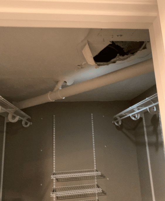 ceiling water damage