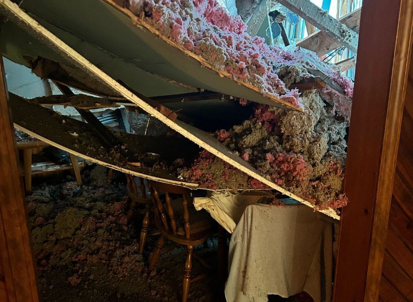 collapsed ceiling