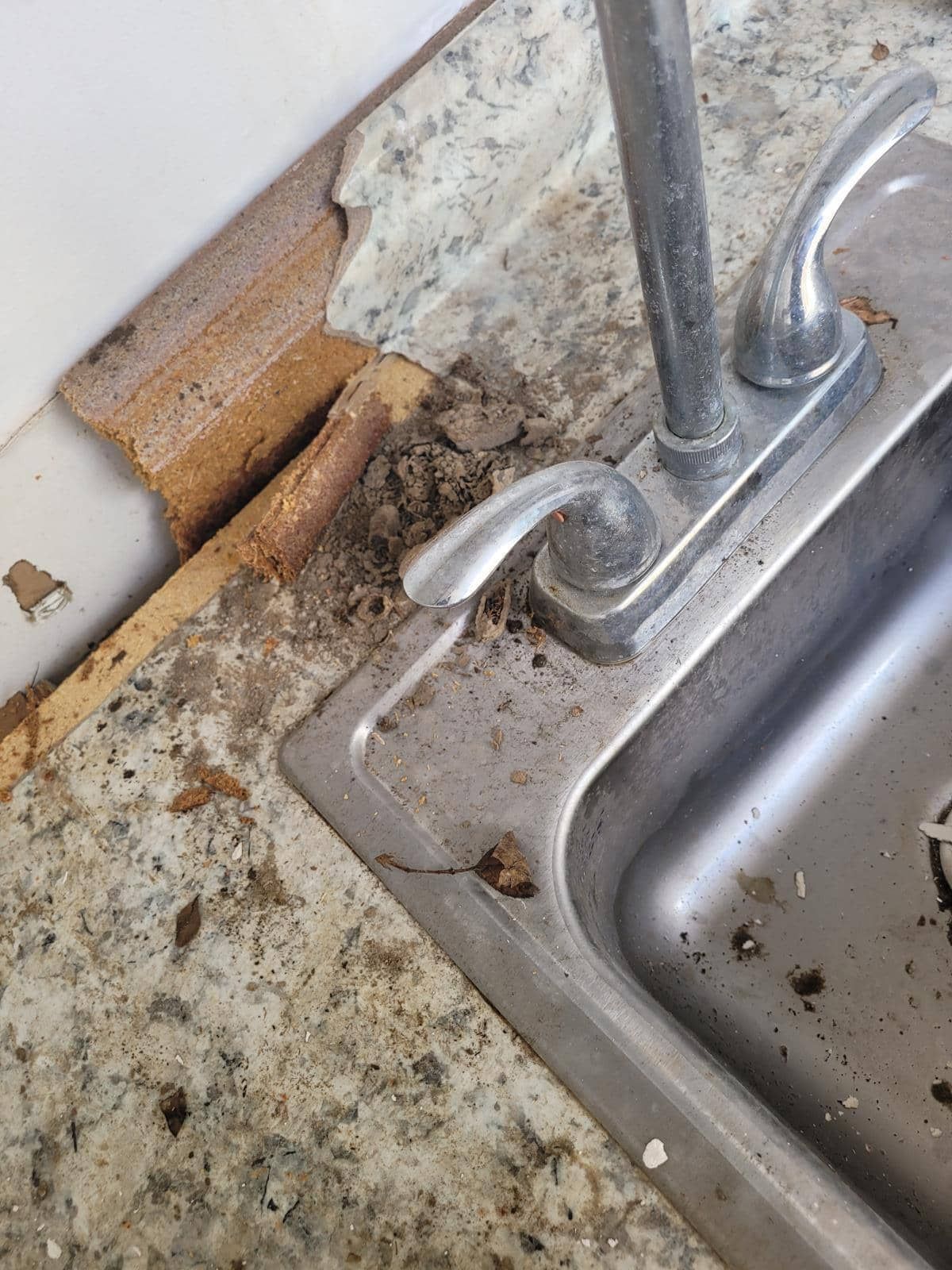 water damage due to pipe burst