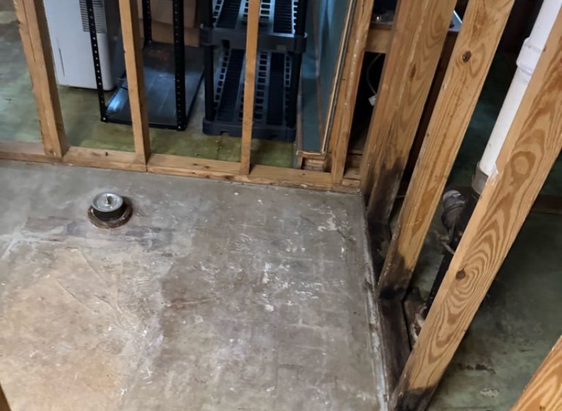 utility room after water mitigation