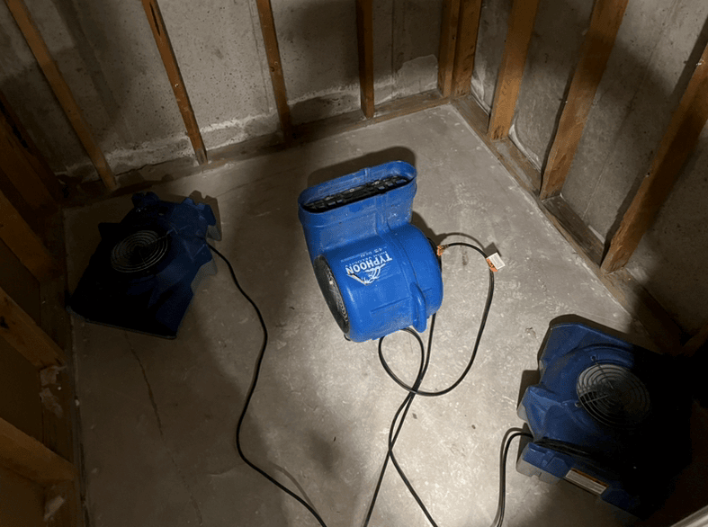 water damage cleanup equipment