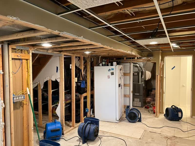 water damage drywall removal