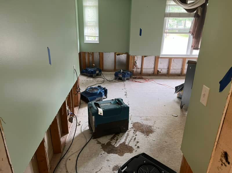 water damage drywall removal