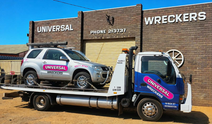 car being towed away