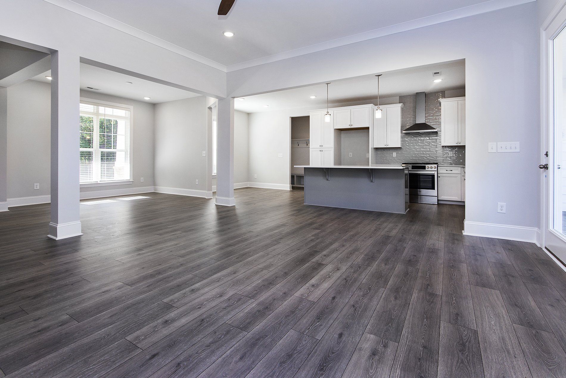 photo of the Kingston Plan by RyKar Homes - great room to kitchen