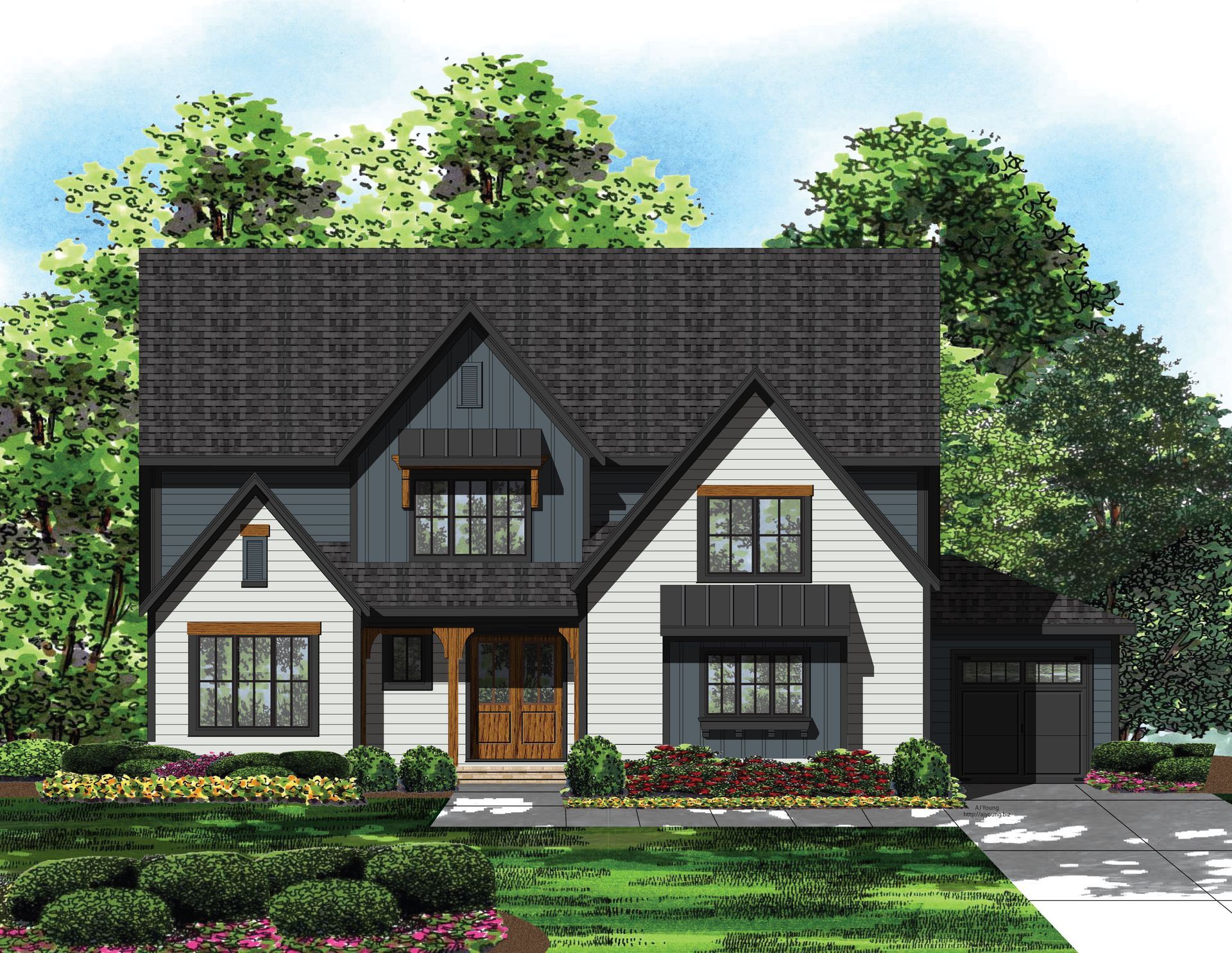 Rendering of the Teesdale plan by RyKar Homes