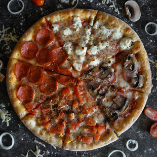 Different pizza slices