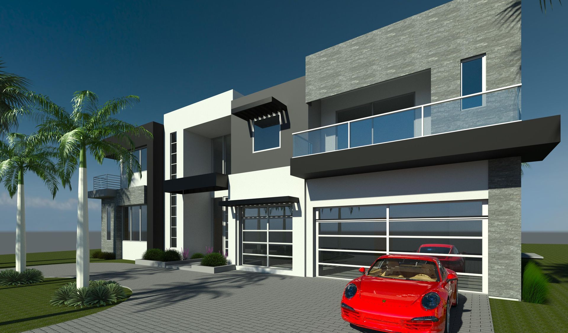 a red car is parked in front of a large house . | Boca Raton, FL | National Home Building a red car is parked in front of a large house . | Boca Raton, FL | National Home Building