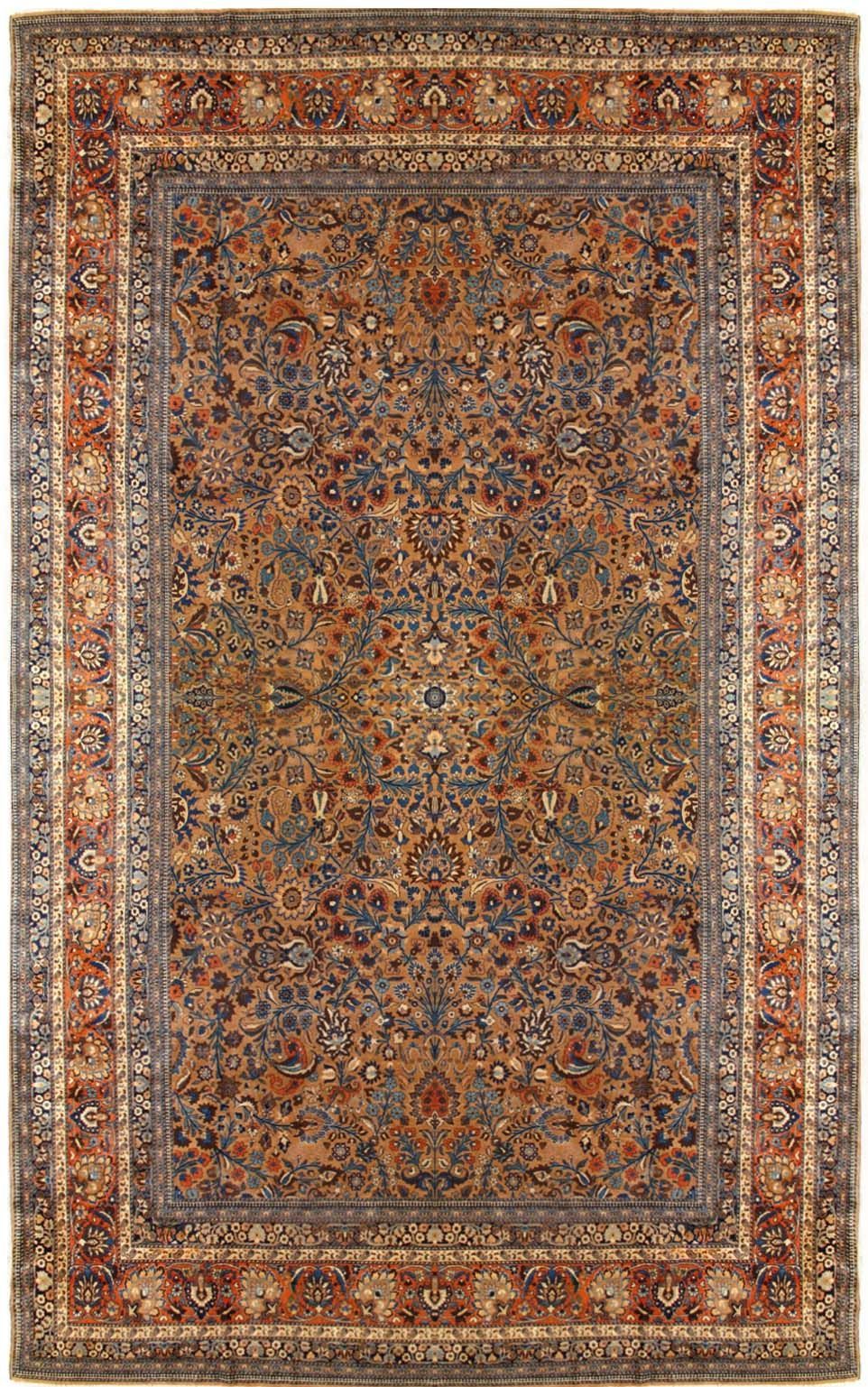 Antique Mashad rug, 13'5