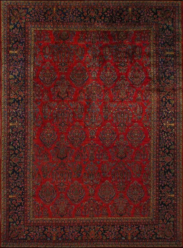 Antique Kork Kashan rug, 9'10