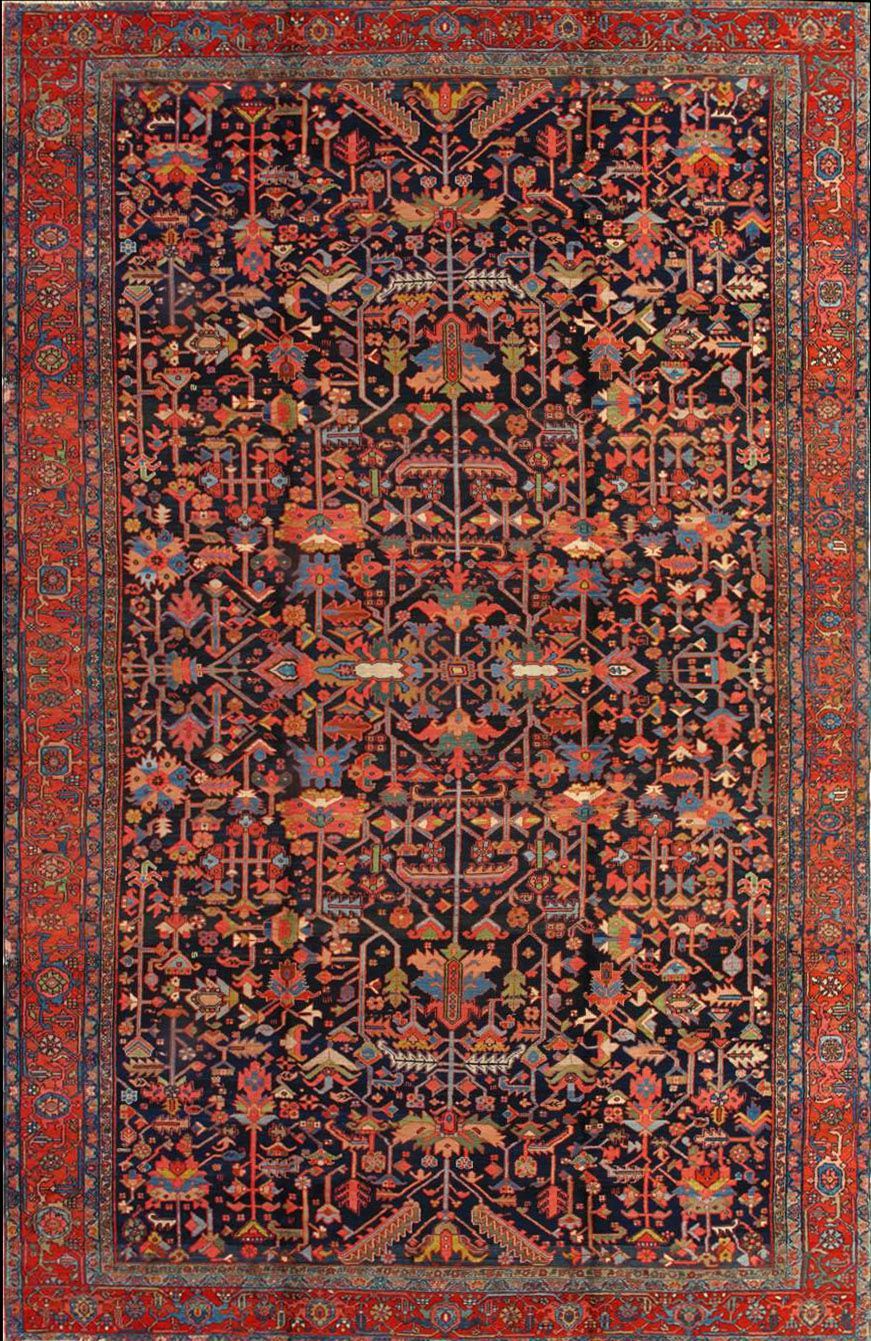 Antique Heriz rug, 12'5